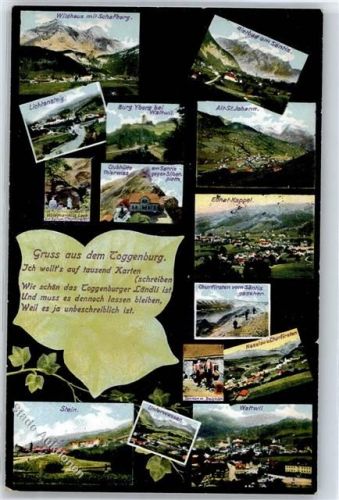 9657 Unterwasser - Toggenburg, Wildhaus mit Schafberg, Rietbad am Säntis, Lichtensteig, Burg Yburg, Alt St. Johann, Ebnat-Kappel, Churfirsten, Nesslau, Clubhütte Thierwies