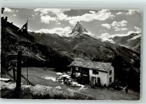 3920 Zermatt - Restaurant Riffelalp Matterhorn Fahne