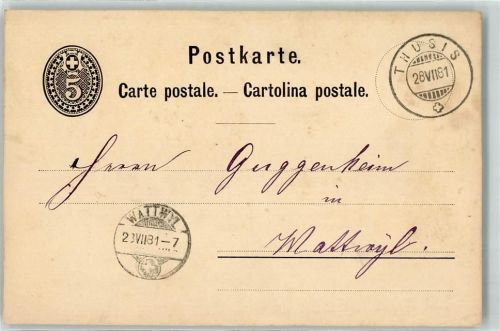 7430 Thusis 1881 Ganzsache