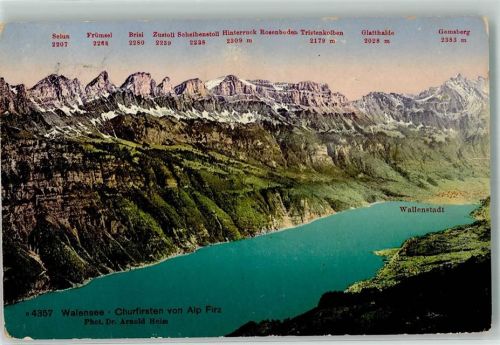 8880 Walenstadt Foto AK Churfirsten See Foto Heim Feldpost Sanitäts-Abt. 6