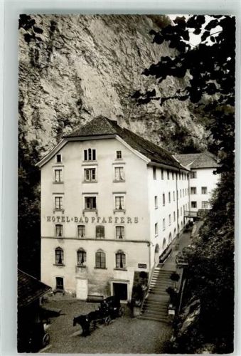 7312 Pfäfers Foto AK Taminaschlucht Hotel Foto Fetzer