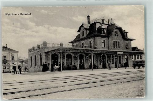 8620 Wetzikon ZH 1918 Gebrauchsspuren Bahnhof