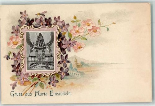 8840 Einsiedeln 1904 Lithographie Kloster Maria Einsiedeln