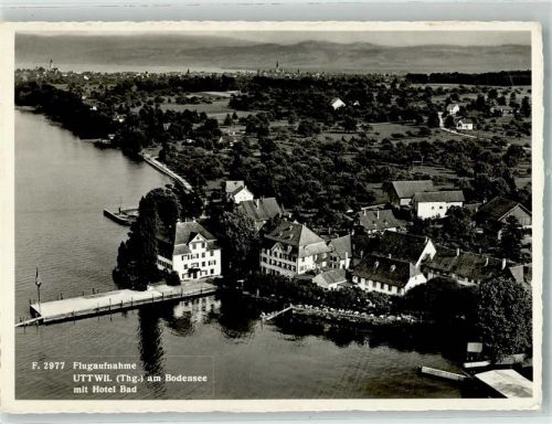 8592 Uttwil Foto AK Fliegeraufnahme Hotel Bad