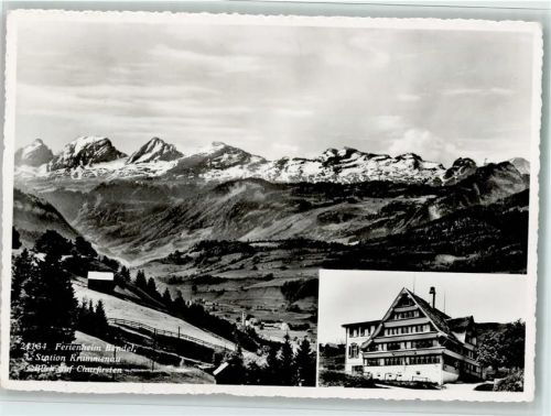 9643 Krummenau - Ferienheim Bendel Station Krummenau Blick auf Churfirsten