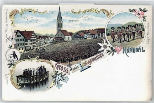 9064 Hundwil Lithographie
