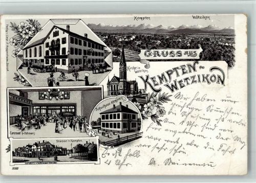 8623 Kempten 1906 BOAKC Handlung Schneider Gasthaus Lithographie