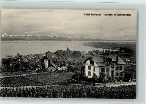 2012 Auvernier 1916 - Teilansicht, Hotel Bellevue, gute Erhaltung AK