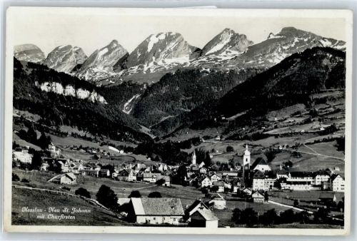 9650 Nesslau - Gesamtansicht, Churfirsten