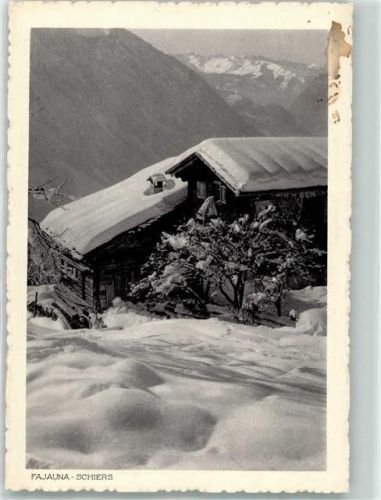 7220 Schiers - Winter Hütte Faijauna Serie Heimatbilder