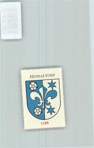 8320 Fehraltorf - Vignette Wappen Kaffee Hag ca 1920-1940 Rosen Lilie