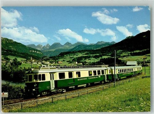 9650 Nesslau Foto AK Eisenbahn Bodensee-Toggenburg -Bahn