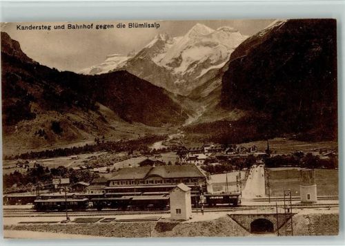 3718 Kandersteg - 1914 Bahnhof gegen Blümlisalp