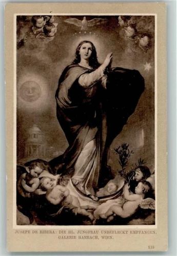 Nr. 133 Gemälde von Ribera, Jungfrau unbefleckt, christliches Hilfsverein für Lungenkranke Tuberkulose