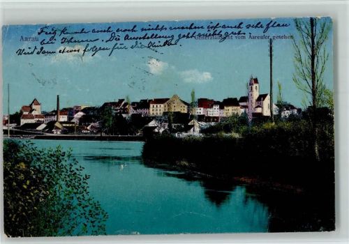 5000 Aarau 1921 - Generalansicht vom Aareufer gesehen