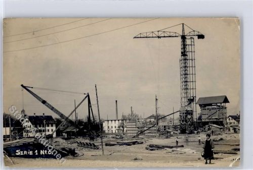 8857 Vorderthal Wägital - Kraftwerk Wäggital, Foto-Karte (Stauchungen)