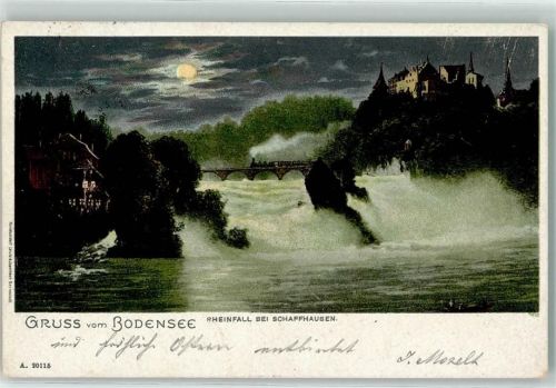 8212 Neuhausen am Rheinfall 1901 Mondschein