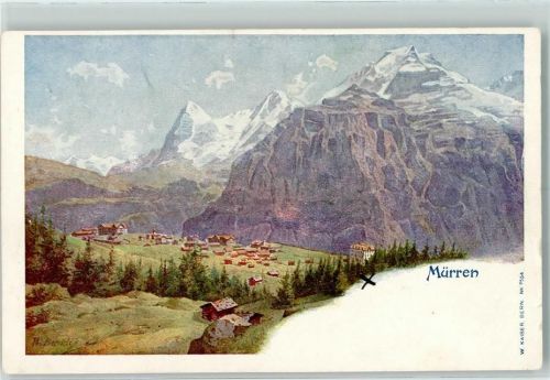 3825 Mürren Künstlerkarte sign.
