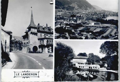 2525 Le Landeron - Kirche, Gesamtansicht, Boot