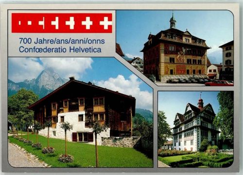 6430 Schwyz - 700 Jahre Confoederatio Helvetica Ital Reding Haus Haus Bethlehem Rathaus