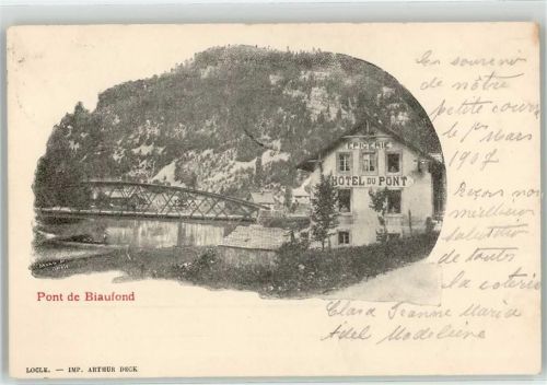 2300 La Chaux-de-Fonds 1907 - Hotel du Pont Biaufond