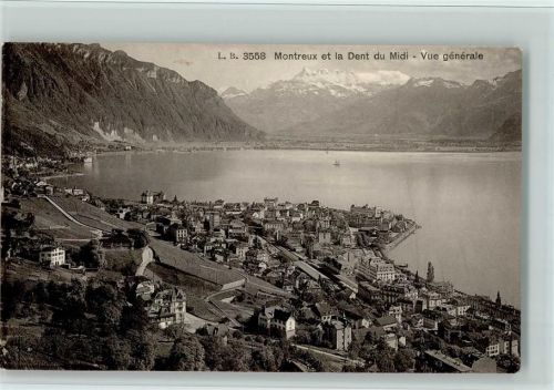 1820 Montreux - La Dent du Midi - Vue générale Bahnhof