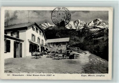 3752 Wimmis - Niesenbahn - Hotel Niesen-Kulm , gute Erhaltung AK