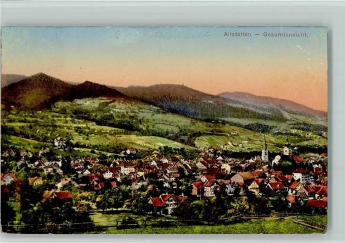 9450 Altstätten SG 1918 - Gesamtansicht Morgenrot Feldpost