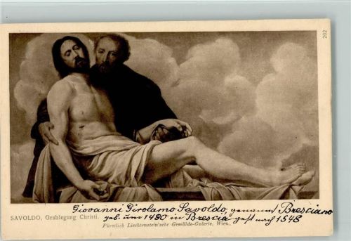 Hilfsverein für Lungenkranke - Grablegung Christ - Christliches - Gemälde von Savoldo Tuberkulose