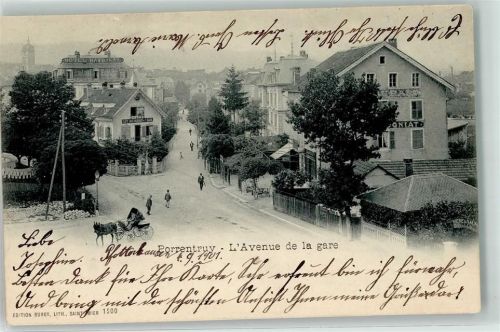 2900 Porrentruy Pruntrut 1901 - Avenue de la Gare