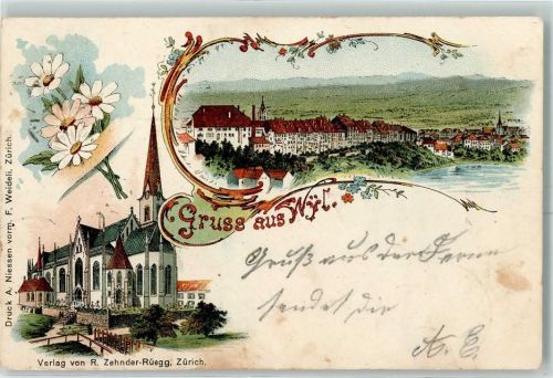 9500 Wil SG 1903 Lithographie Kirche