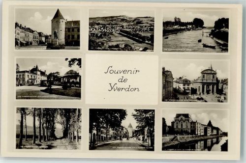 1400 Yverdon-les-Bains Foto AK Denkmal