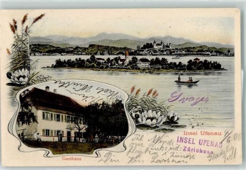 8640 Rapperswil SG 1906 - Insel Ufenau Zürichsee Gasthaus