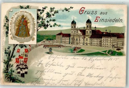 8840 Einsiedeln Lithographie Kloster