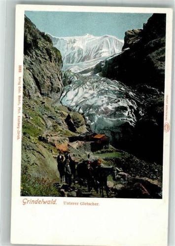 3818 Grindelwald Foto AK Unterer Gletscher