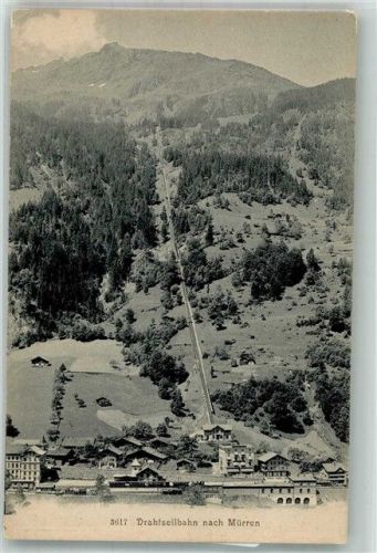 3825 Mürren Foto AK Bergbahn Bahnhof
