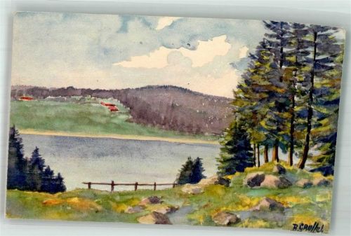 Le Sentier Vallée de Joux sign. Gruffel, B. Motiv Schweiz 1935 Künstlerkarte