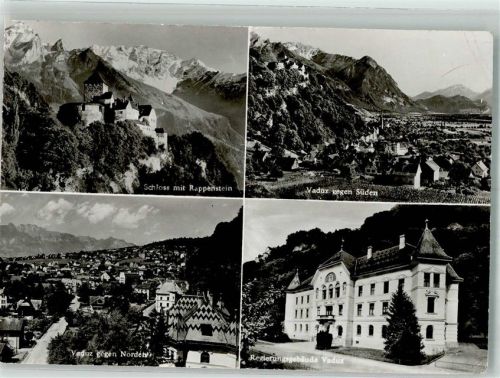 9490 Vaduz 1956 Foto AK Schloss Regierungsgebäude