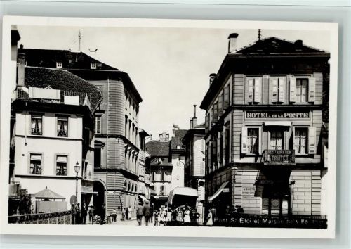 1510 Moudon - Pont St-Eloi et Maison de Ville Hotel de la Poste