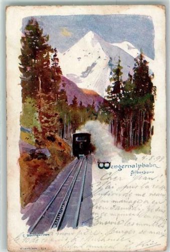 3823 Wengen 1898 Gebrauchsspuren Bergbahn Wengeralp Silberhorn