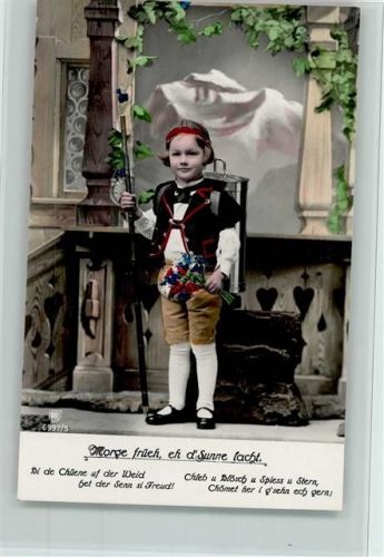 Rotophot Serie 6997-5 Kind als Küher , gute Erhaltung Tracht Schweiz Fotomontage AK