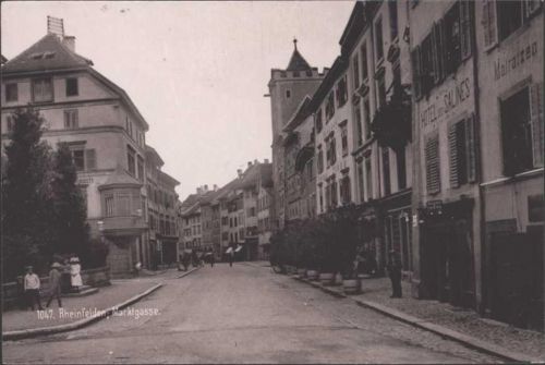 4310 Rheinfelden Kabinettfoto Marktgasse mit Hotel Salines
