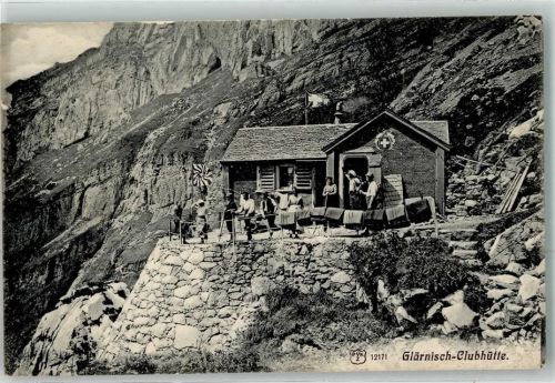 Glärnisch 1907 - Clubhütte Bahnpost Kurs 27 Zug Nr. 2276