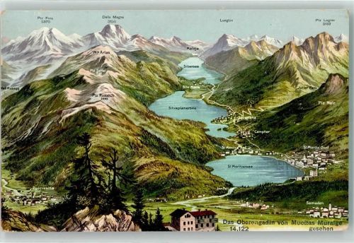 7503 Samedan Samaden - Oberengadin Vogelschau St. Moritzersee Silvaplanasee