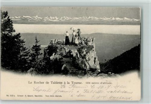 Col de la Tourne - Felslplattform Le Rocher a la Tablette