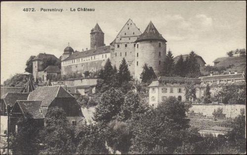 um 1910 - Porrentruy, Le Chateau (Burg), K: Bern. Schweiz. Nr. 4872.,Phototypie Co. AKU1