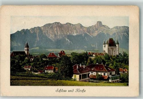 3600 Thun 1912 Gebrauchsspuren Schloss Kirche