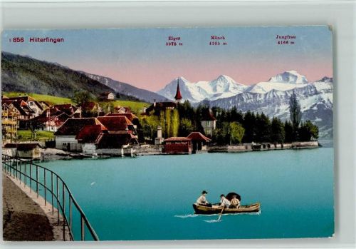 3652 Hilterfingen - Thunersee Ruderboot Eiger Mönch Jungfrau