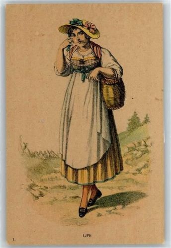 Uri Tracht Schweiz Künstlerkarte