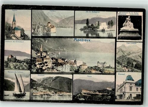 1820 Montreux - Chateau de Chatelard Ile de Salagnon